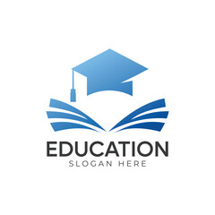 Best student with book logo vector. Education logo template design concept, student progress and success in learning.