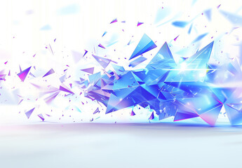 Blue and purple geometric triangles, background
