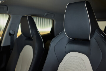 Discover the Stylish Car Interior with Premium Leather Seats for elegance and comfort