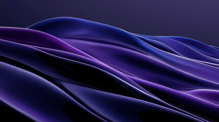 Obraz premium Abstract Purple and Blue Waves: A Digital Art Masterpiece