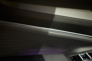 A car door with trim showcasing automotive design details