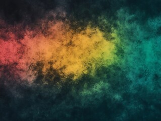 Obraz premium red, yellow, and green gradient blending with dark noise texture for a dynamic banner design 