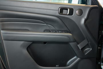 A car door with trim showcasing automotive design details