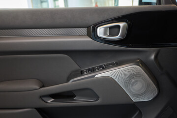A car door with trim showcasing automotive design details