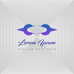 Geometric flower logo design