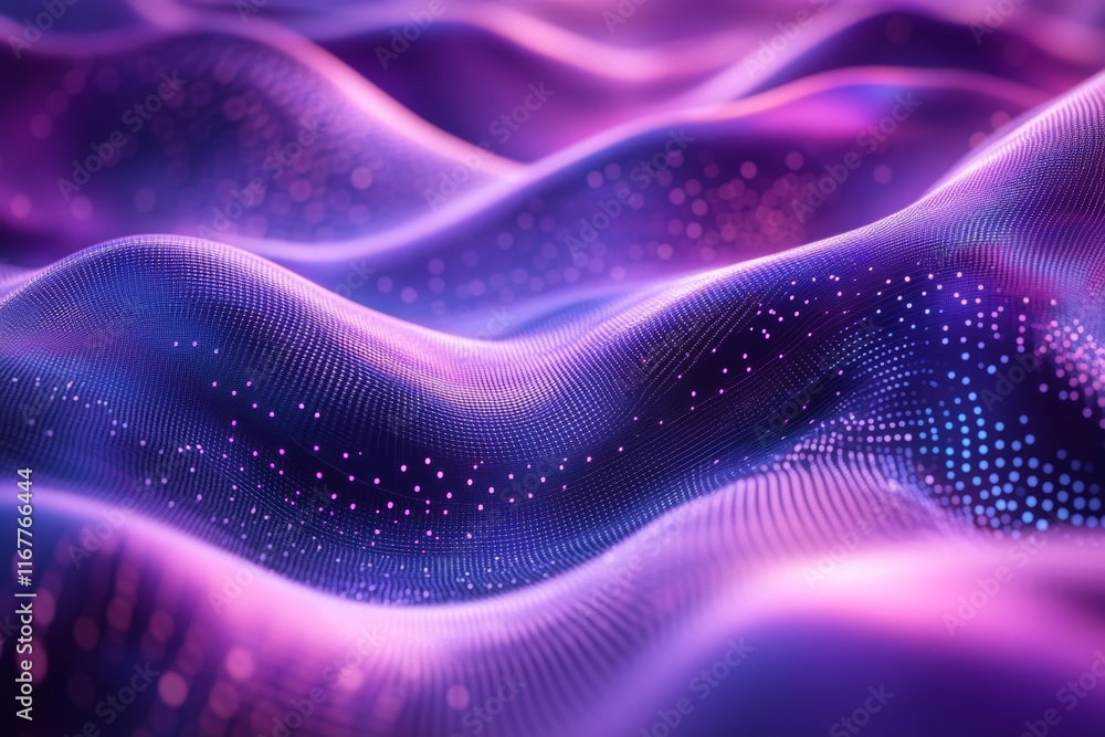 Poster abstract purple pink digital wave background modern technology data network futuristic elegant desig