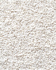 Top View of Isolated White Sesame Seed Pile - Edible Delights from Sesamum Indicum