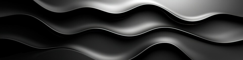 Obraz premium Abstract grayscale waves pattern background.