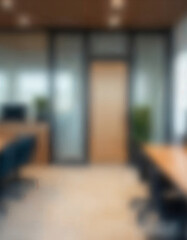 Photo blur background of modern office interior design contemporary workspace for creative business