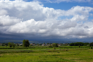 clouds over the field in northern iran shomal summer
mazandaran