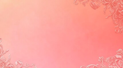 Elegant Pink Floral Corner Design Background