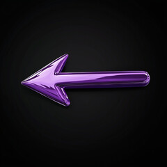 violet arrow icon 3D