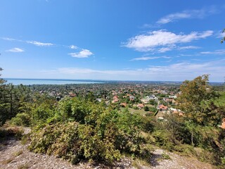a travel in the forest on the hill