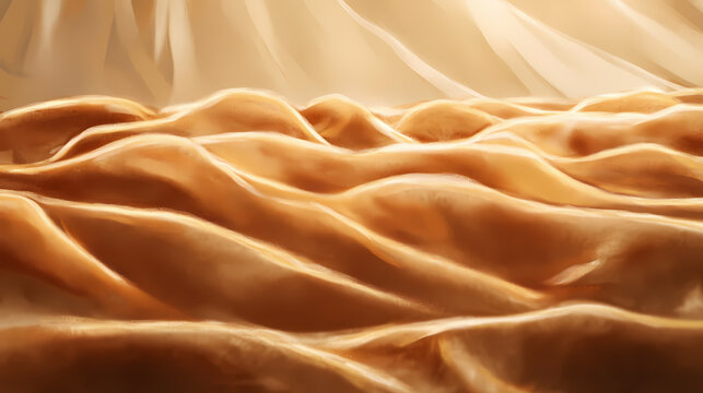 Softly lit, luxurious brown velour fabric with subtle sheen, textured weave, and plush pile, evoking feelings of warmth, comfort, and retro nostalgia. Velour. Illustration