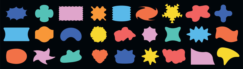 Large set of geometric elements. Vector crafts. Collection of fashionable icons, vector shapes. Abstraction on isolated background. 2Yk.