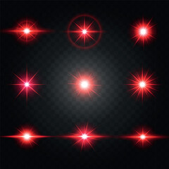 Fototapeta premium Set of bright flashes