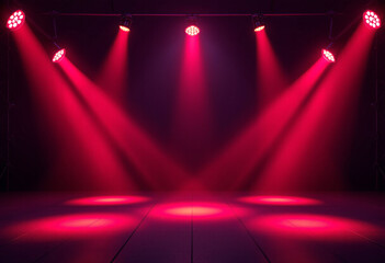 Stunning Red Illumination Design for Event Promotions, Ultra HD Quality