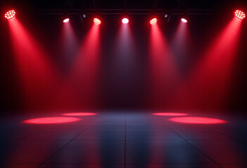 Stunning Red Illumination Design for Event Promotions, Ultra HD Quality