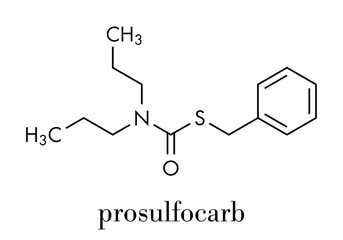 Prosulfocarb herbicide molecule. Skeletal formula.