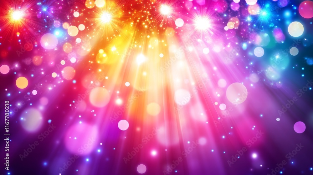 Poster abstract background with bokeh