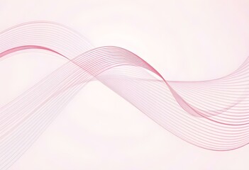 Elegant pink and white wavy lines creating smooth flowing pattern. Abstract gentle curves on light background. Soft feminine design for beauty, wellness, cosmetic branding with copy space