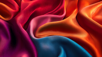 A soft velour texture in a range of vivid colors, neatly arranged to form a vibrant, eye-catching display. Velour. Illustration