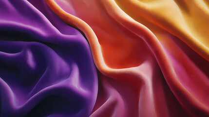 Fototapeta premium A soft velour texture in a range of vivid colors, neatly arranged to form a vibrant, eye-catching display. Velour. Illustration