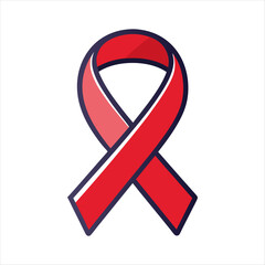 Classic awareness ribbon silhouette (solid or outlined)