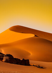 Tadrart Rouge, meaning Red Mountain, a mountain range in southeastern Algeria, part of the Algerian...