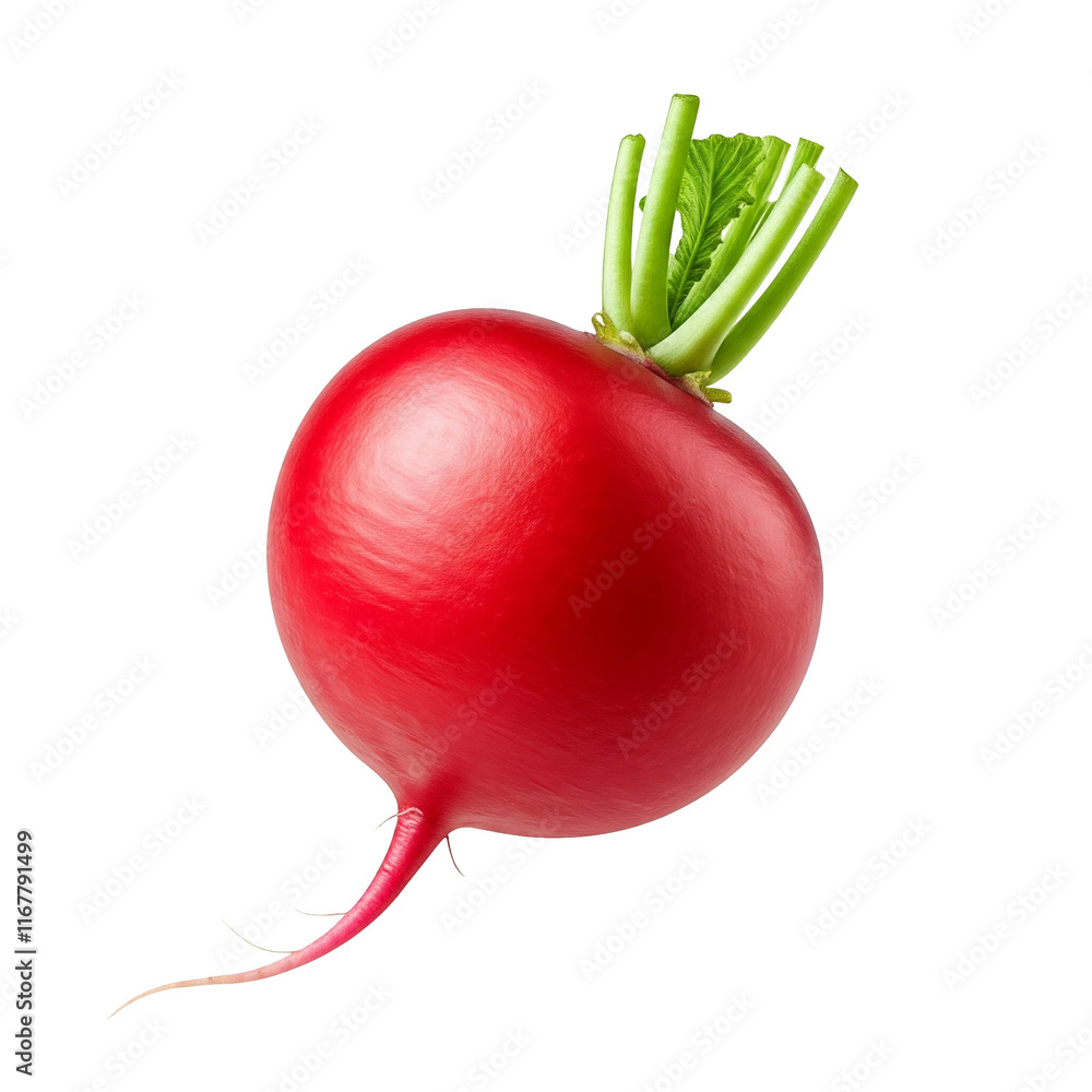 Wall mural red radish isolated on white