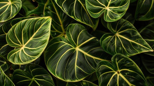 Lush green foliage with heart-shaped Philodendron leaves perfect, World Houseplant Appreciation Day
