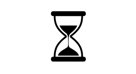 hourglass isolated on transparent background