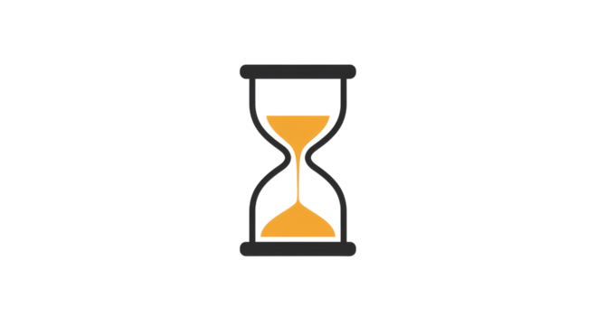 hourglass isolated on transparent background, ancient timepiece, flowing sand, hourglass vector icon, time icon, measure of time, digital hourglass, minimalist hourglass