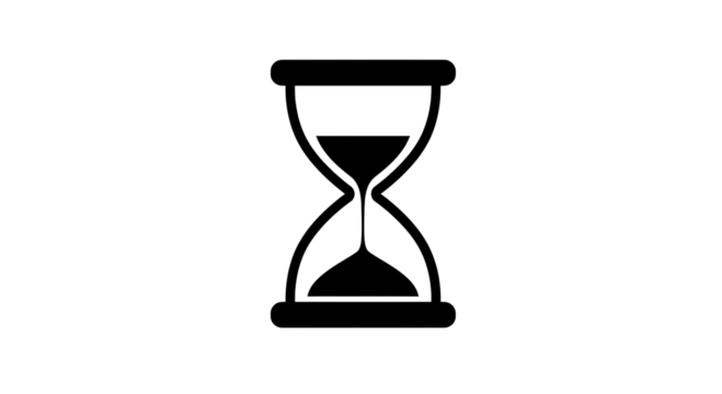 hourglass isolated on transparent background