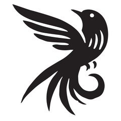 Silhouette of a palm tree on white background	