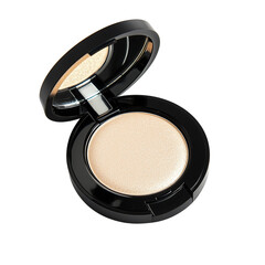 Open cream highlighter compact, isolated on white