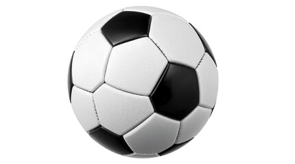Fototapeta premium classic black and white soccer ball with a clean design, isolated on a white background