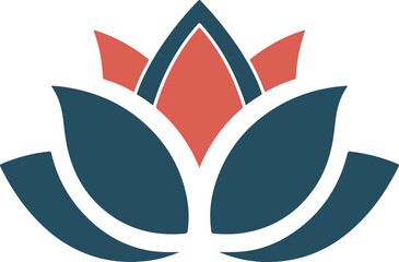  A stylized lotus flower symbolizing illustration purity