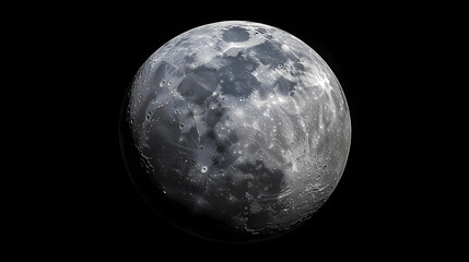 Obraz premium A full moon with faint clouds, casting an eerie glow, designed for png. Moonshade. Illustration