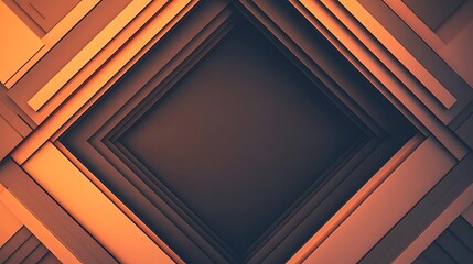 Fototapeta premium Abstract Geometric Design with Brown and Orange Layers