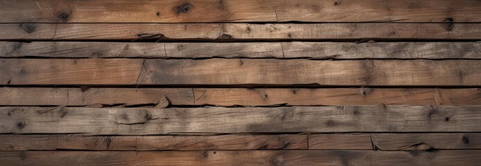 Fototapeta premium Distressed wood planks with horizontal cracks and weathered finish overlay on a smooth surface, cracked surface, rustic look, decayed wood