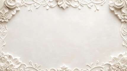 Elegant White Floral Frame Design Background