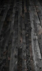 Obraz premium Wooden plank against a stark black and white background, highlighting its natural texture, texture, design element, rustic