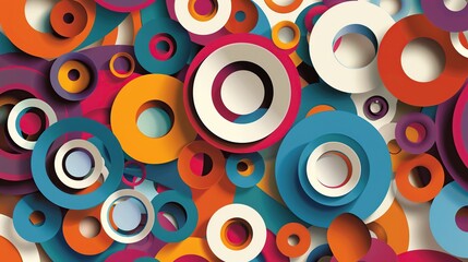 Artistic expression through circular and colorful design black 