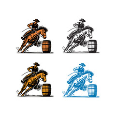 western cowboy barrel racing competition 