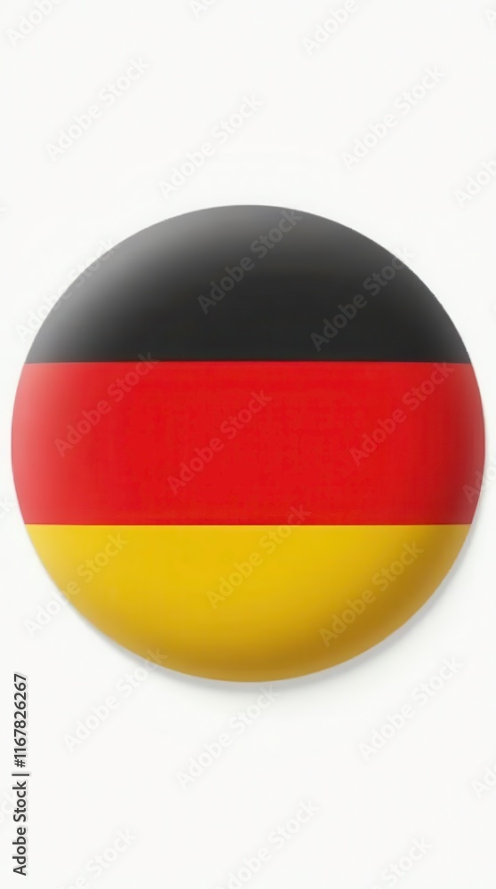 Poster germany flag icon in standard colors with a circular design showing national pride and unity. genera