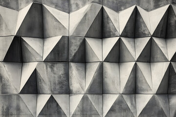 Fototapeta premium Geometric Harmony: Interlocked Triangles in a Symphonic Repetition