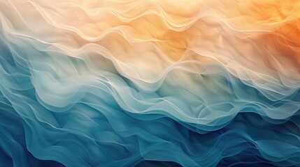 Horizontal waves background in hues of light blue, dark amber, and eggshell, abstract and vibrant