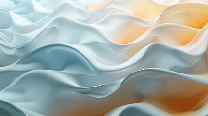 Horizontal waves background in hues of light blue, dark amber, and eggshell, abstract and vibrant