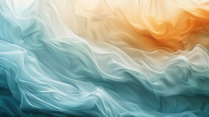 Horizontal waves background in hues of light blue, dark amber, and eggshell, abstract and vibrant
